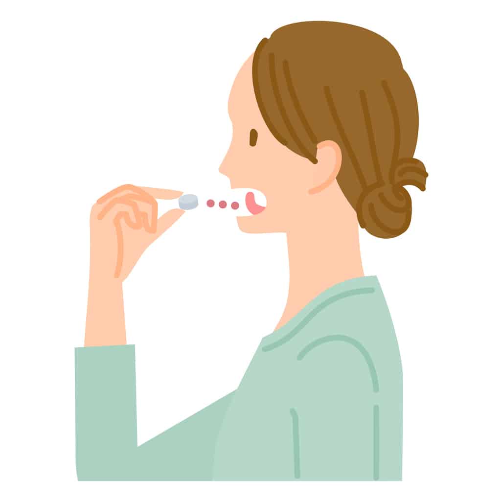 Image of sublingual immunotherapy for hay fever.